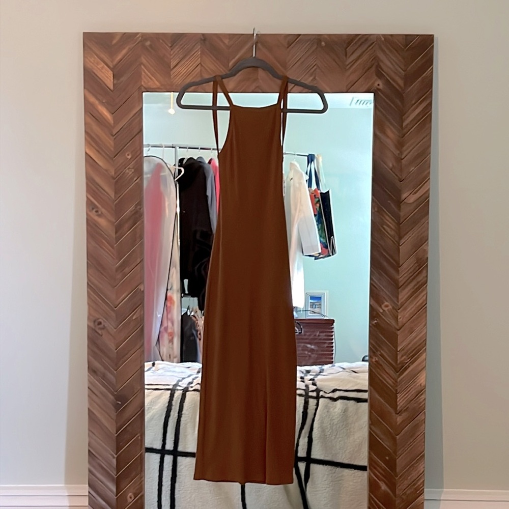 Reformation Ribbed Backless Dress